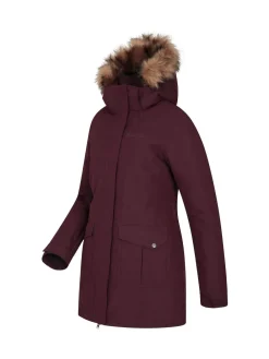 Mountain Warehouse Tarka Waterproof Long Padded Jacket Purple Discount