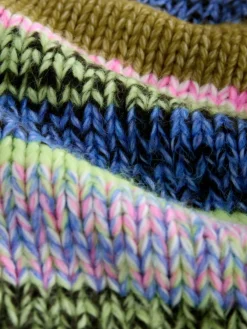 Next Multi Blue/Green Stripe Soft Touch Chunky Knit Cardigan Sale