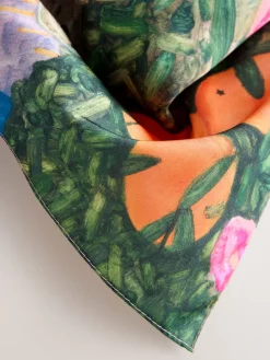 Next Multi Pink Floral Benjamin MacGregor Artist Collaboration Lightweight Square Scarf New