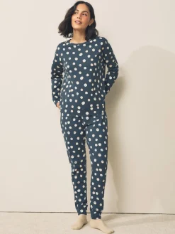 Next Multi Spot Long Sleeve Pyjamas 3 Pack Hot