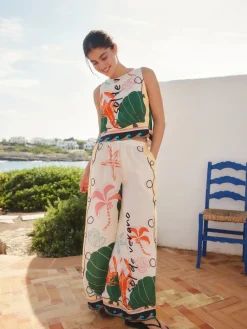 Next Multi Wide Leg Trousers Clearance