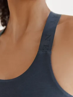 Next Active Sports Low Impact Ultimate Comfort Crop Top Navy Blue New