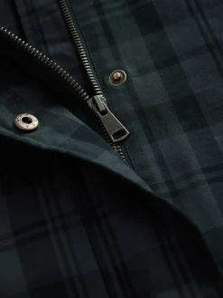 Next Navy Blue Check Hertiage Cord Collar Jacket Discount