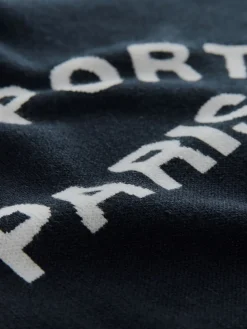 Next Compact Cosy Graphic Long Sleeve Hoodie Navy Blue Online