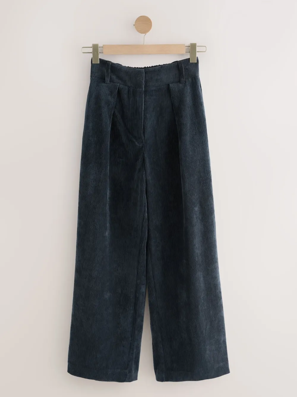 Next Cord Wide Leg Trousers Navy Blue Discount