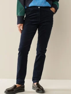 Next Corduroy Skinny Trousers Navy Blue Outlet