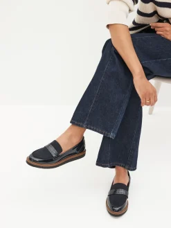 Next Forever Comfort® Brogue Loafers Navy Blue Outlet