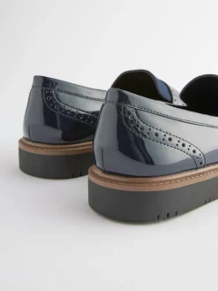 Next Forever Comfort® Brogue Loafers Navy Blue Outlet
