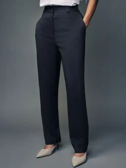 Next Navy Blue Heavy Duty Tailored Slim Fit Trousers Best
