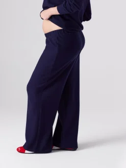 Next Navy Blue Maternity Cosy Wide Leg Trousers Best