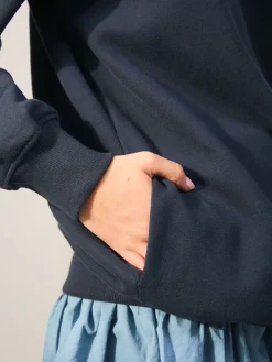 Next Navy Blue Relaxed Fit Essentials Longline Sweatshirt with Pockets Best