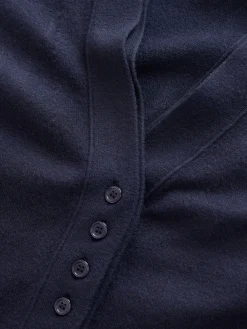 Next Navy Blue Supersoft V-Neck Cardigan With Pockets Sale