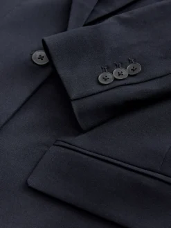 Next Tailored Single Breasted Blazer With Wool Navy Blue Sale