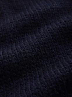 Next V-Neck Knitted Shirt Layer Look Jumper Navy Blue Best