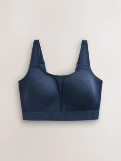 Next DD+ Ultimate Dry Tech Breathable Lightweight Pad High Impact Sports Bra Navy Hot