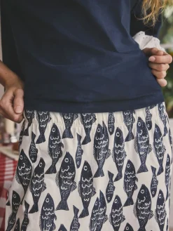 Next Navy Fish Cotton Short Sleeve Pyjamas Online