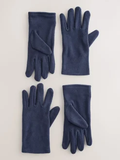 Next Fleece Gloves 2 Pack Navy Online