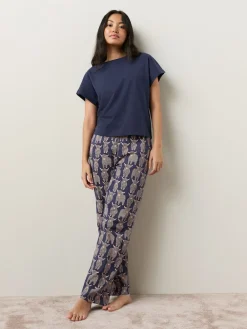 Next Navy Hamish The Highland Cow Short Sleeve Pyjamas Hot