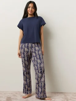 Next Navy Hamish The Highland Cow Short Sleeve Pyjamas Hot