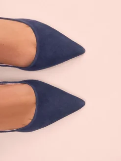 Next Tabitha Simmons x Dela Slingback Point Heels Navy Leather Best