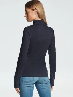 Next Long Sleeve Ribbed Roll Neck Top Navy Hot