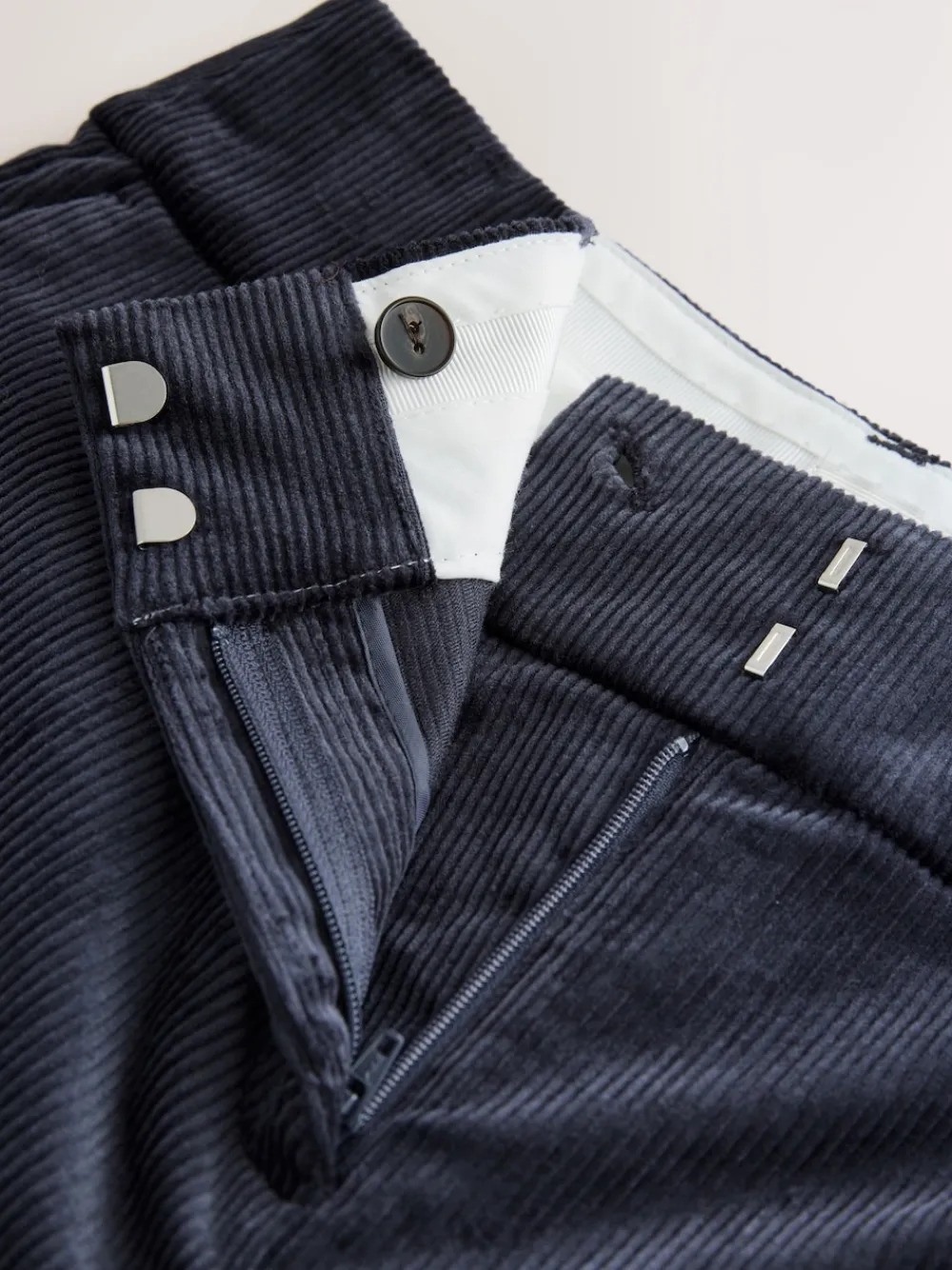 Next Navy N. Premium Cord Bootcut Trousers Sale
