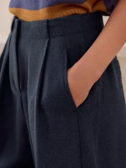 Next N. Premium Herringbone Culottes With Wool Navy Discount