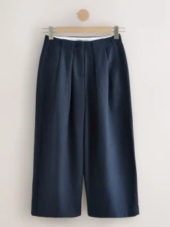 Next N. Premium Herringbone Culottes With Wool Navy Discount