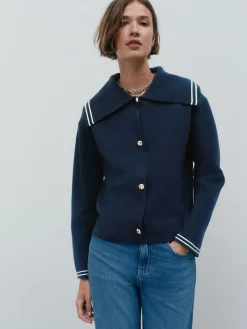 Next Sailor Collar Cardigan Navy Sale