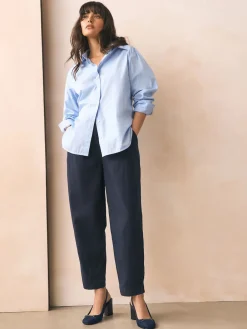 Next Standard/Wide Fit Hardware Slingback Block Heels Navy Outlet