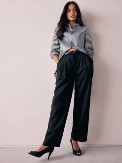 Next Premium Leather Peep Toe Heels Navy Suede New