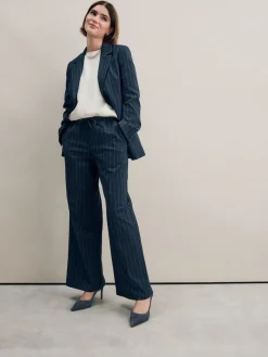 Next Navy Suede Standard/Wide Fit Leather Mid Court Shoes Best