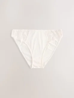 Next Embroidered Knickers 2 Pack Navy/Cream Outlet