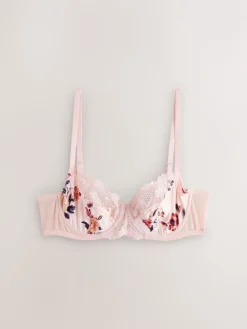 Next 2 Pack Non Pad Full Cup Bras Navy/Cream Floral