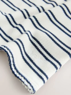 Next Thermal Maximum Warmth Cosy Ribbed Roll Neck Top Navy/Cream Stripe Best