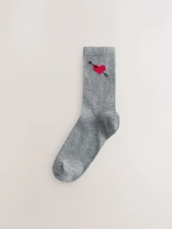 Next Navy/Grey Dog Heart Ankle Socks 4 Pack Hot