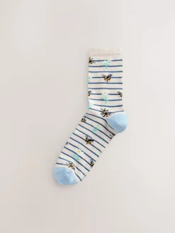 Next Ankle Socks 4 Pack Navy/Ochre Bee Discount