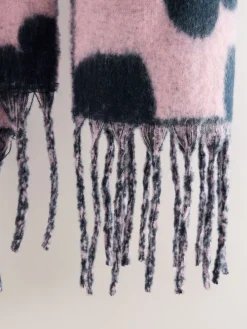 Next Navy/Pink Heart Print Heavyweight Blanket Scarf Discount