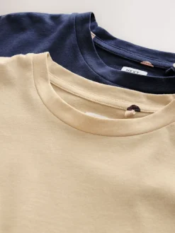 Next Short Set Pyjamas 2 Pack Navy/Yellow Spot New