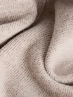 Next Cosy Soft Touch Rib Crew Neck Jumper Neutral Beige New