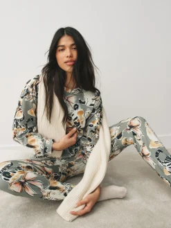 Next Long Sleeve Pyjamas Neutral Cat Best