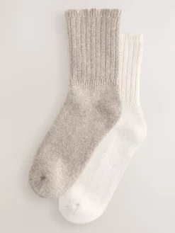 Next Containing Merino Wool Ankle Socks 2 Pack Neutral Clearance