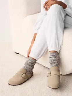 Next Cotton Slub Slouchy Ankle Socks 3 Pack Neutral Hot