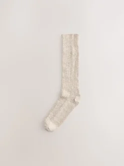 Next Cotton Slub Slouchy Ankle Socks 3 Pack Neutral Hot