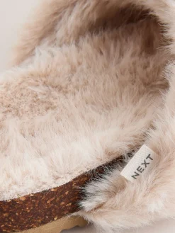 Next Footbed Comfort Slippers Neutral Sale