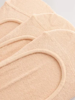 Next Low Cut Invisible Footsie Socks 3 Pack Neutral New