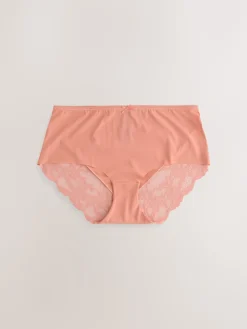 Next Neutral Midi No VPL Lace Back Briefs 5 Pack Clearance