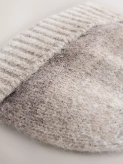 Next Neutral Space Dye Knitted Beanie Hat Outlet