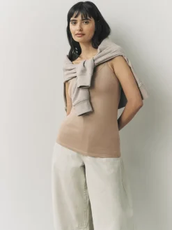 Next Thin Strap Vests 3 Pack Neutral