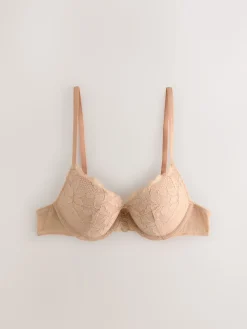 Next Push Up Plunge Lace Bras 2 Pack Neutral/Navy Hot